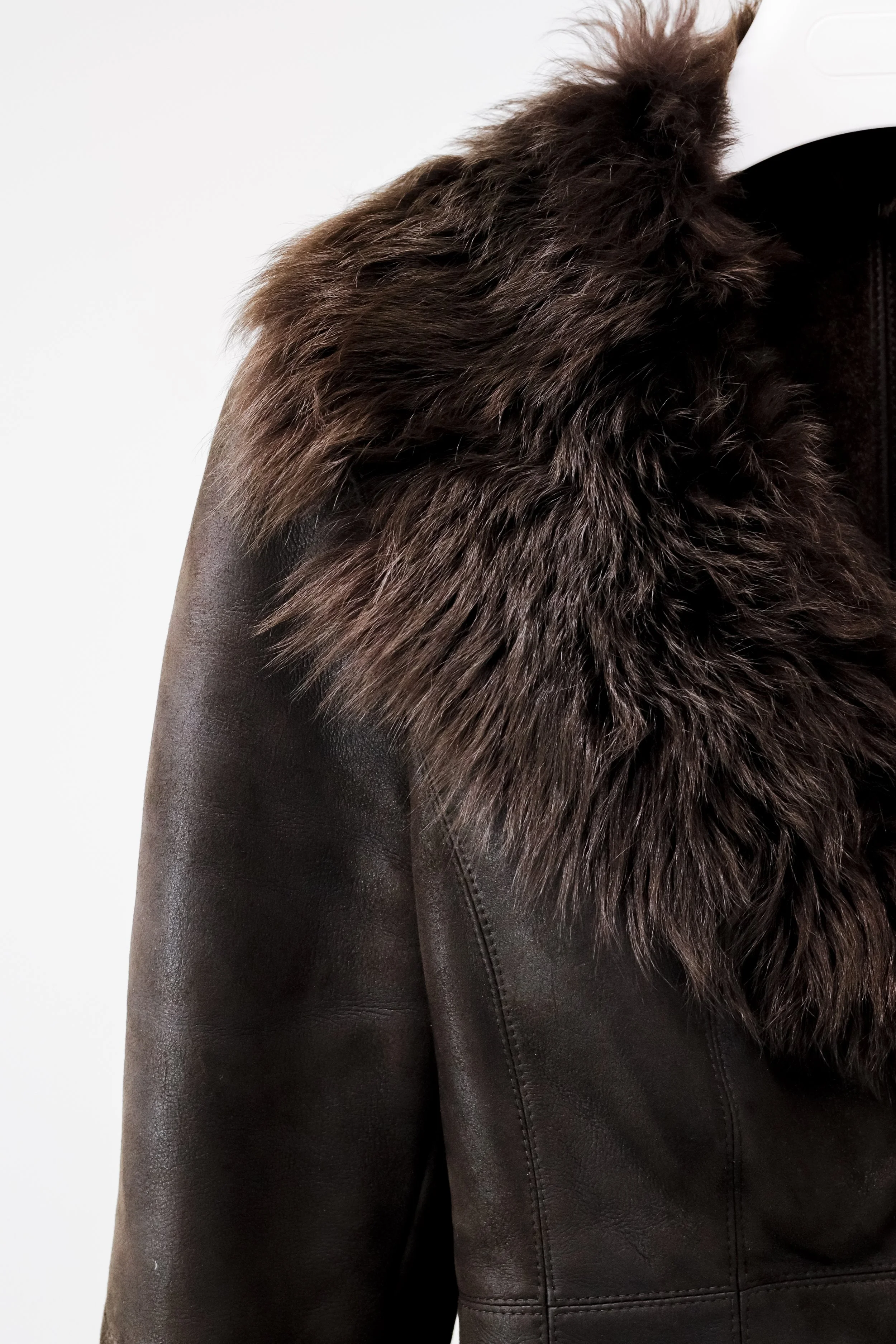 Fleece lined sales suede jacket